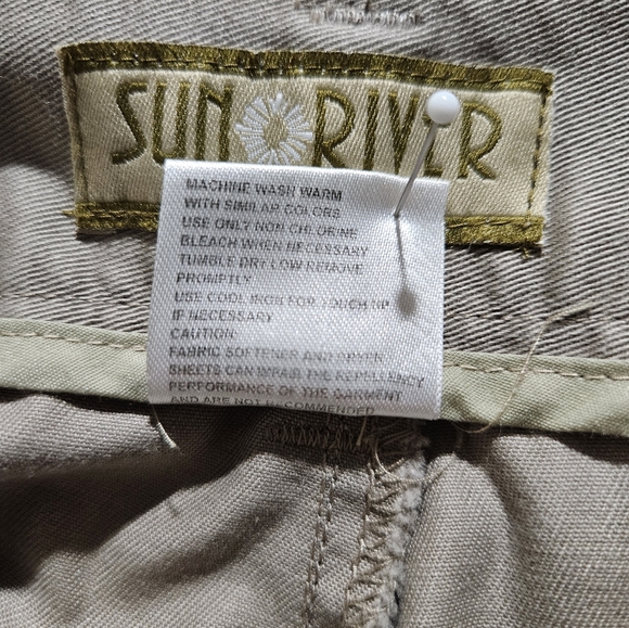 40x30 Men's Flat Front Tan Pants - Picture 3 of 4